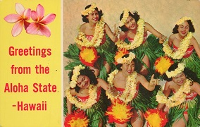 Greetings from the Aloha State Hawaii Postcard