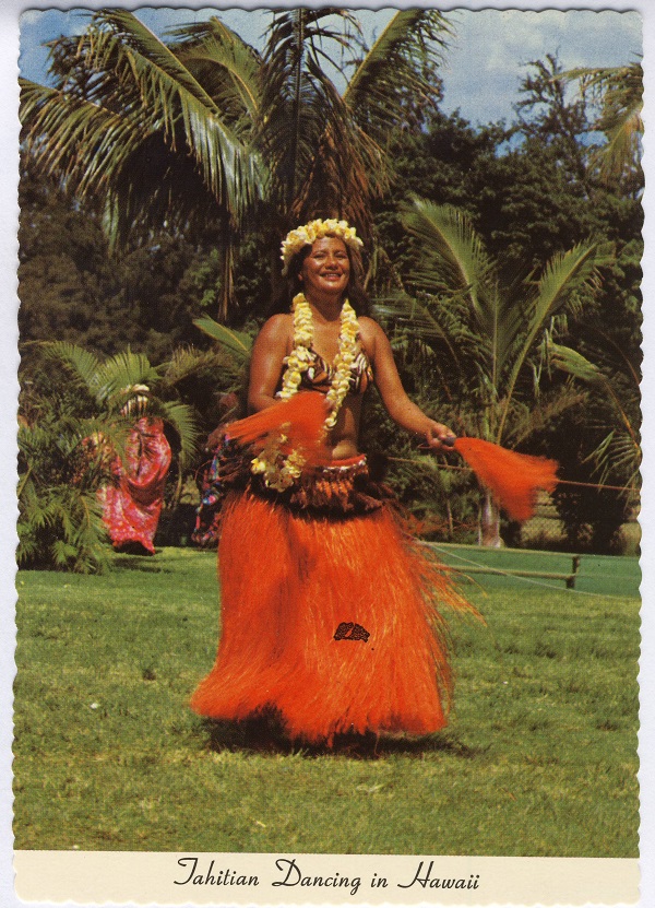 Tahitian Dancing in Hawaii Hawaiian Postcard
